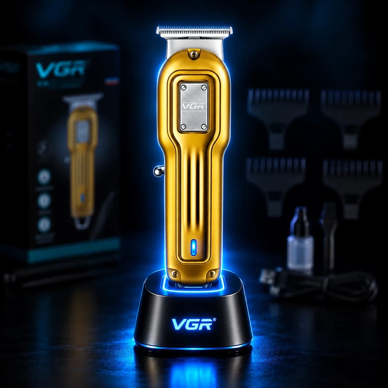 ماكينة حلاقة VGR V-191 – اللون الذهبي ✨✂️