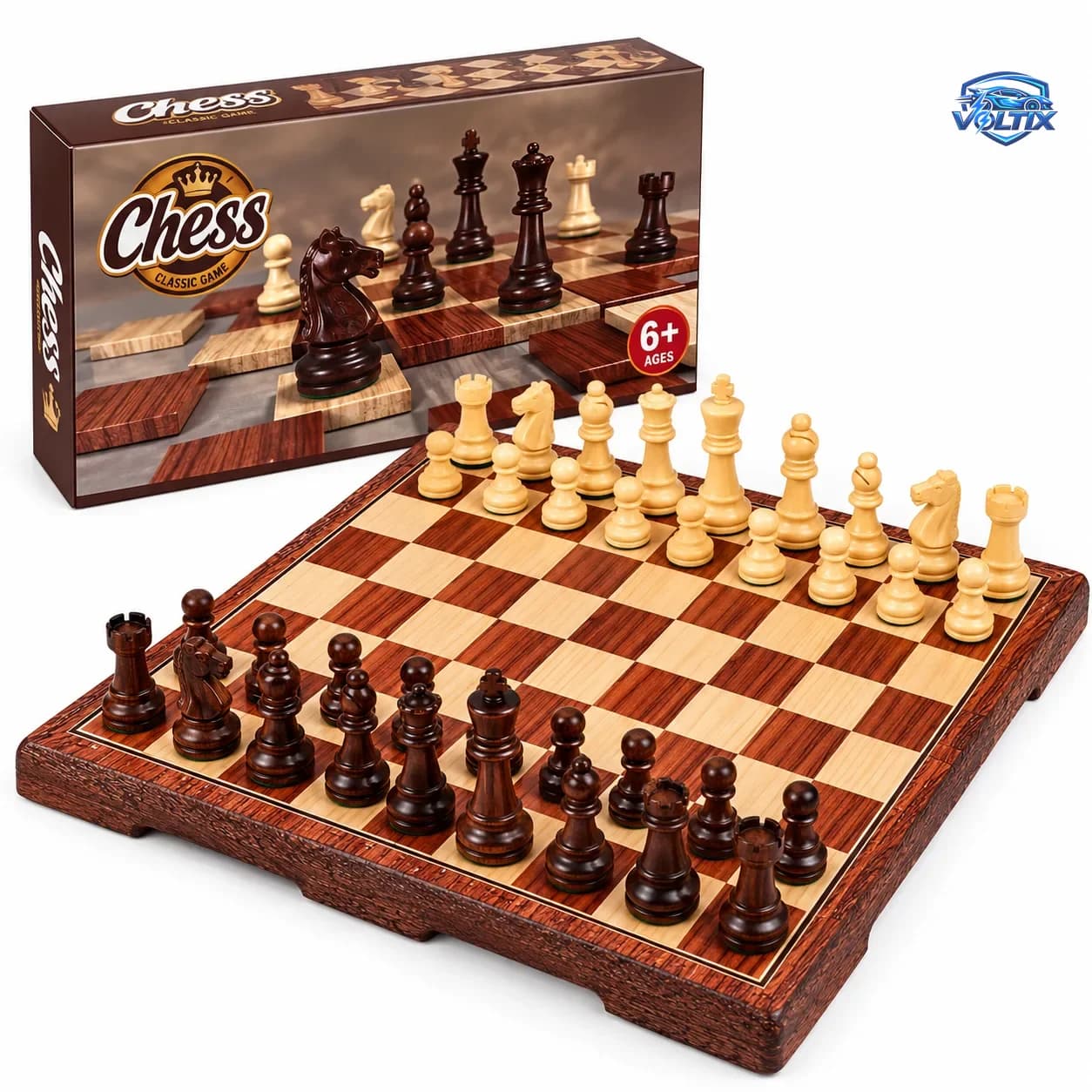 ♟️ لعبة الشطرنج الخشبية الكلاسيكية