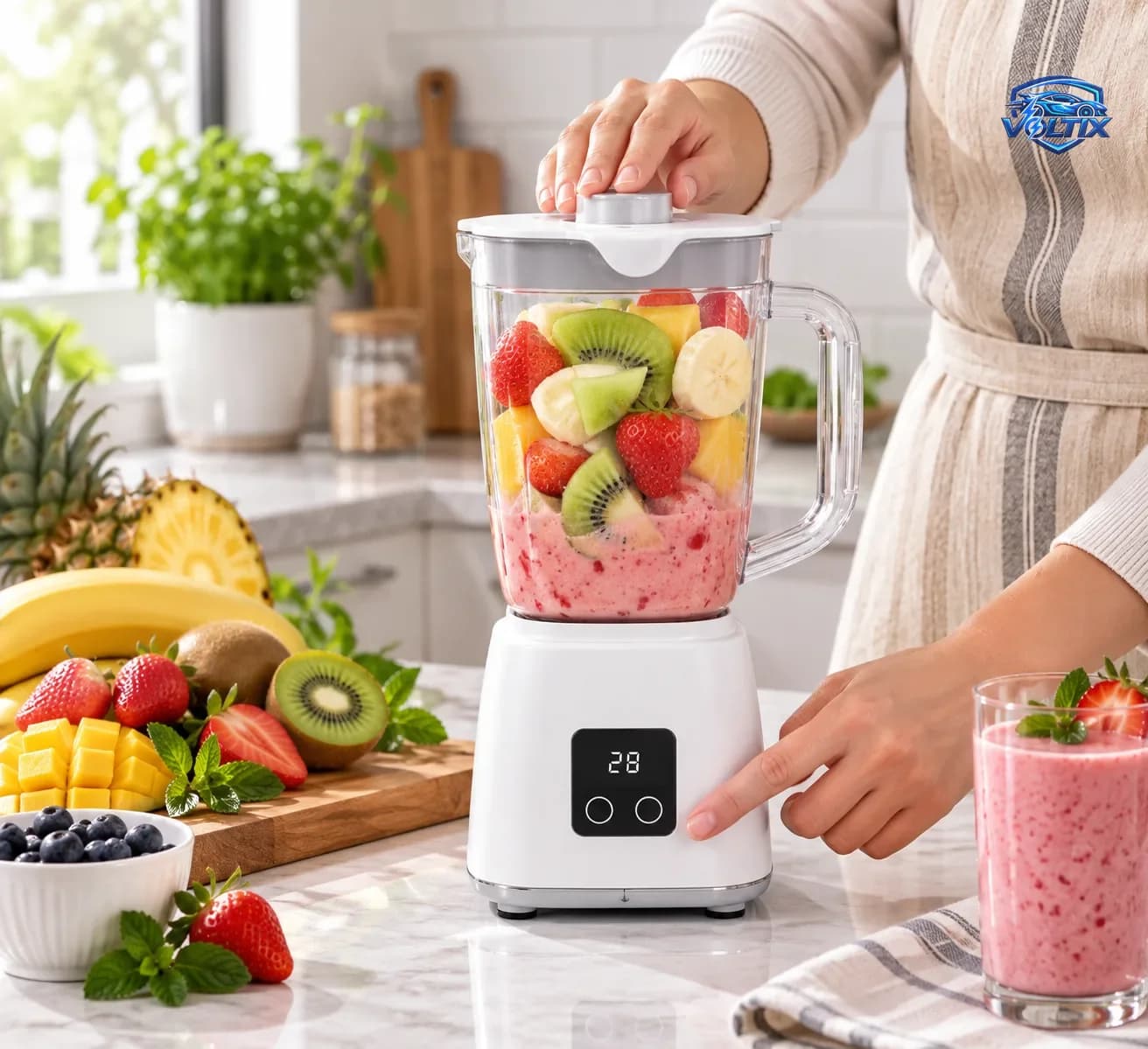 خلاط كهربائي عملي بتصميم عصري 🍓🥝🥤 3