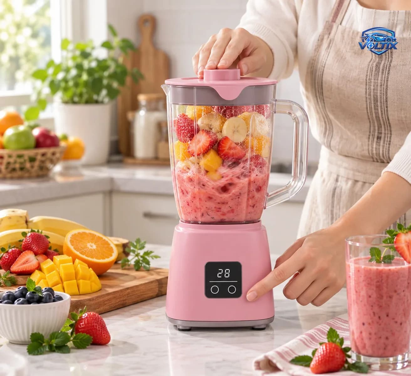 خلاط كهربائي عملي بتصميم عصري 🍓🥝🥤 2