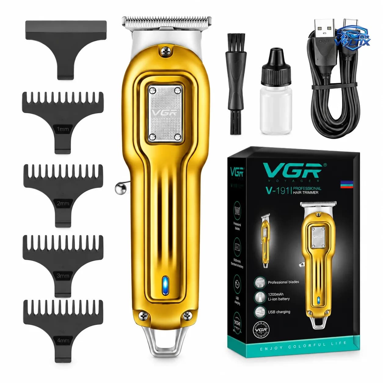 ماكينة حلاقة VGR V-191 – اللون الذهبي ✨✂️ 2