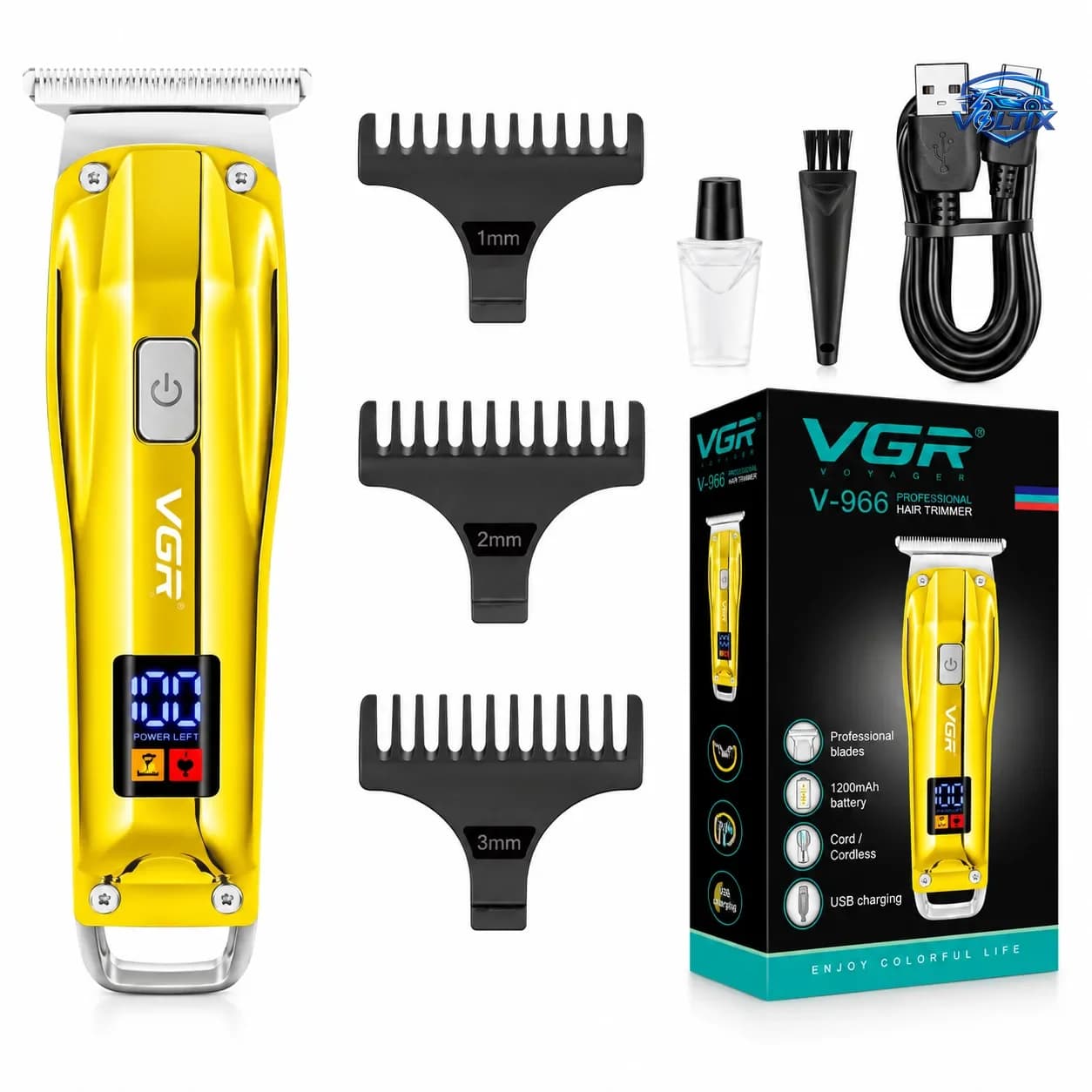 ماكينة حلاقة وتشذيب VGR V-956 – اللون الذهبي ✨✂️ 2