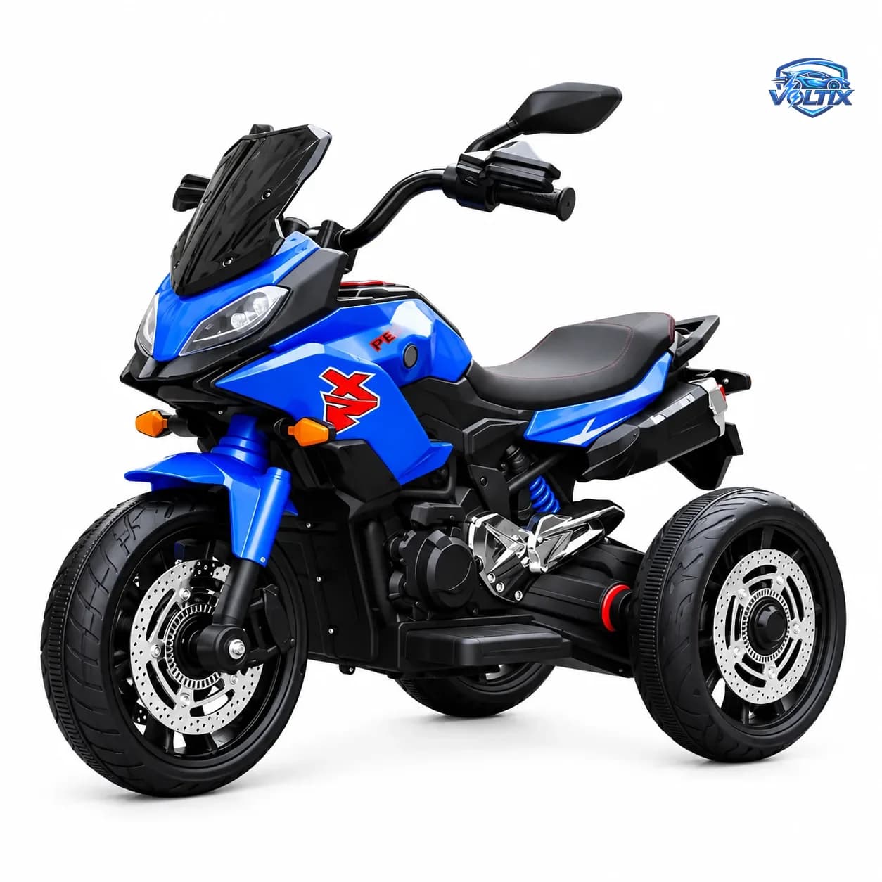 🏍️ موتور كهربائي ثلاثي للأطفال – حجم كبير ⚡