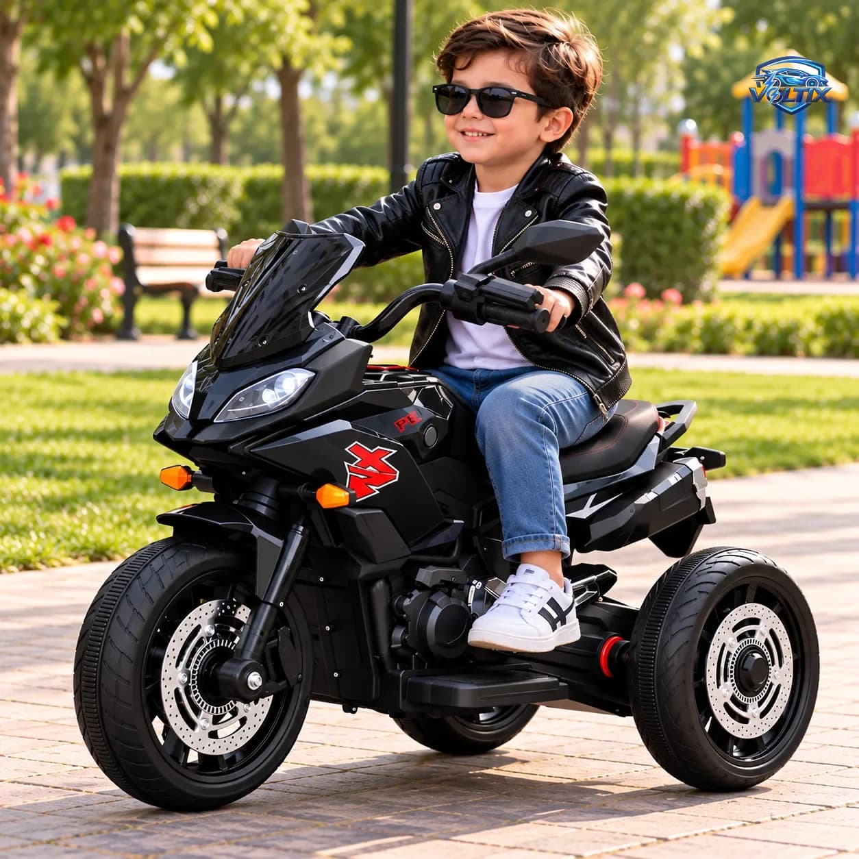 🏍️ موتور كهربائي ثلاثي للأطفال – حجم كبير ⚡ 2