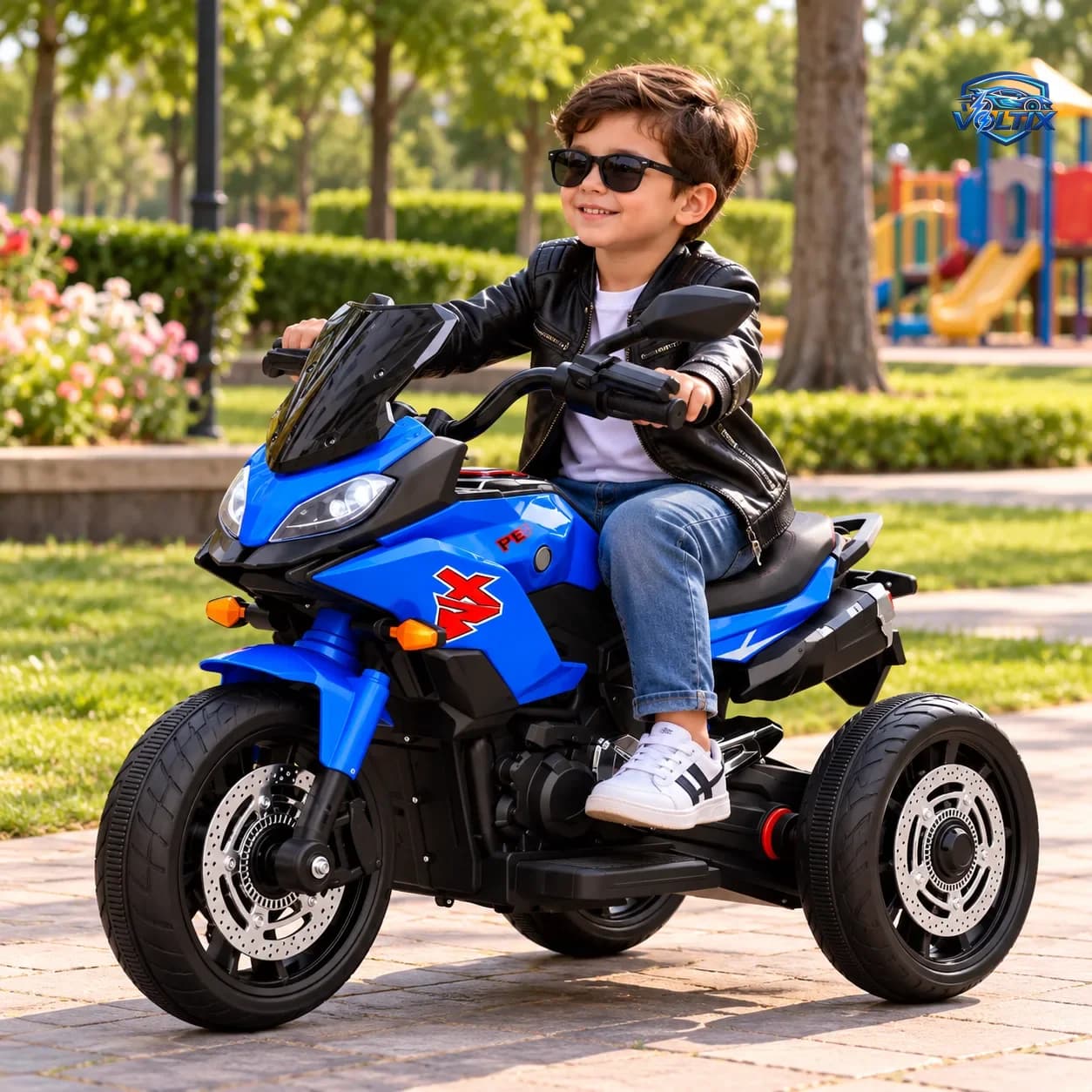 🏍️ موتور كهربائي ثلاثي للأطفال – حجم كبير ⚡ 4