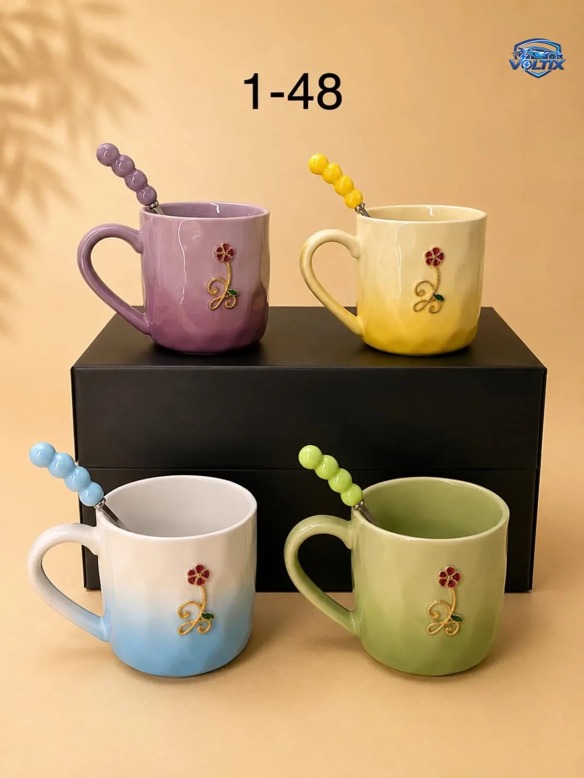 ☕ تشكيلة أكواب سيراميك بألوان باستيل وتصاميم كيوت 🎀 3