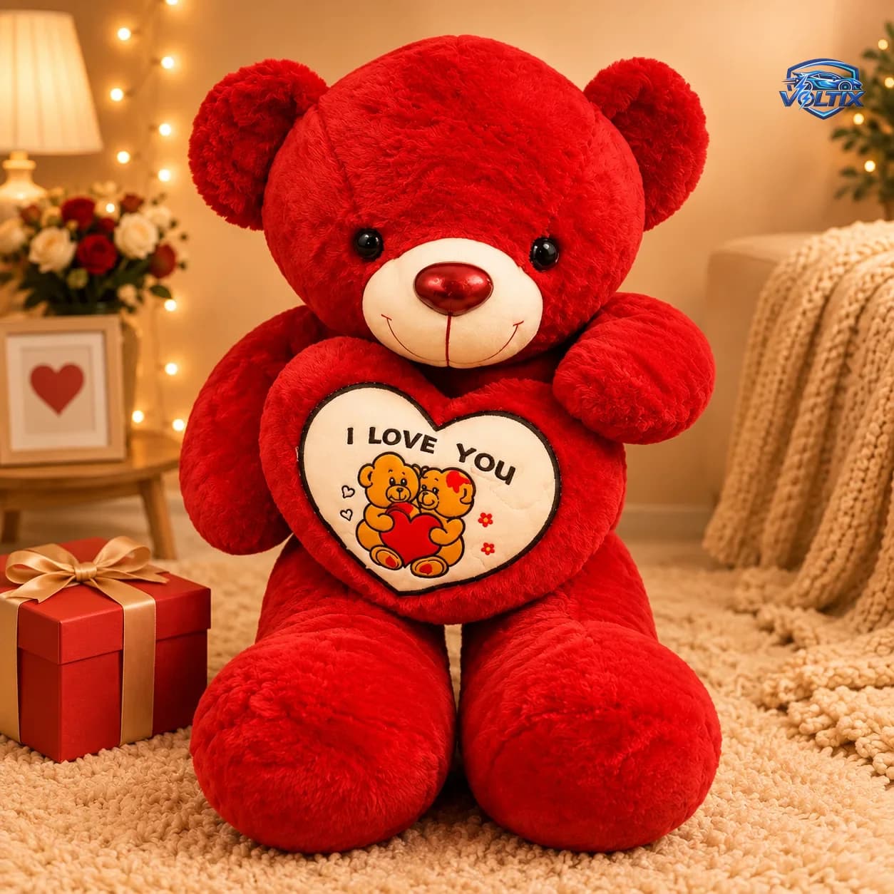 🧸❤️ دبدوب الحب الأحمر – متوفر بأحجام مختلفة!