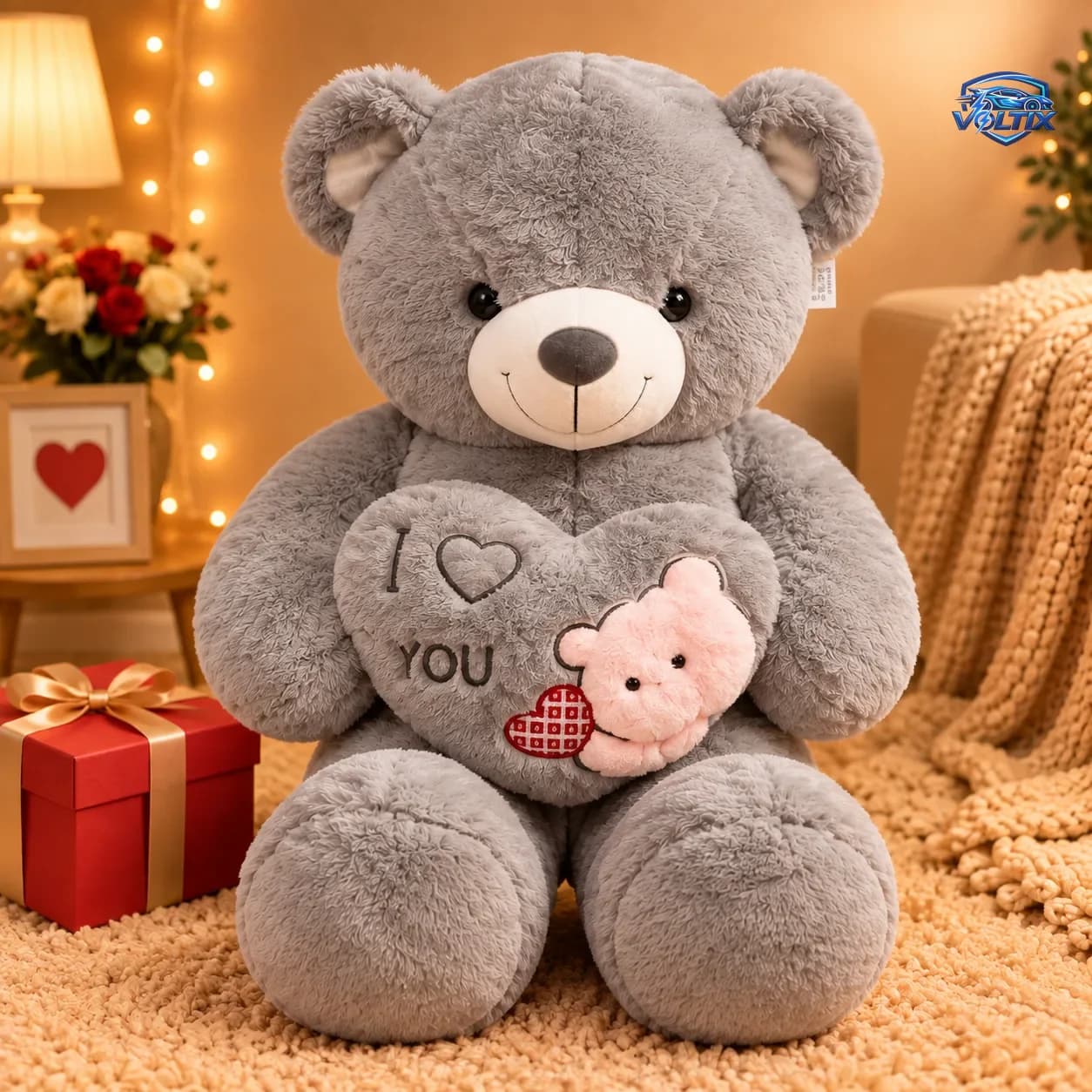 🧸❤️ دبدوب الحب – 95 سم | متوفر بثلاثة ألوان 3