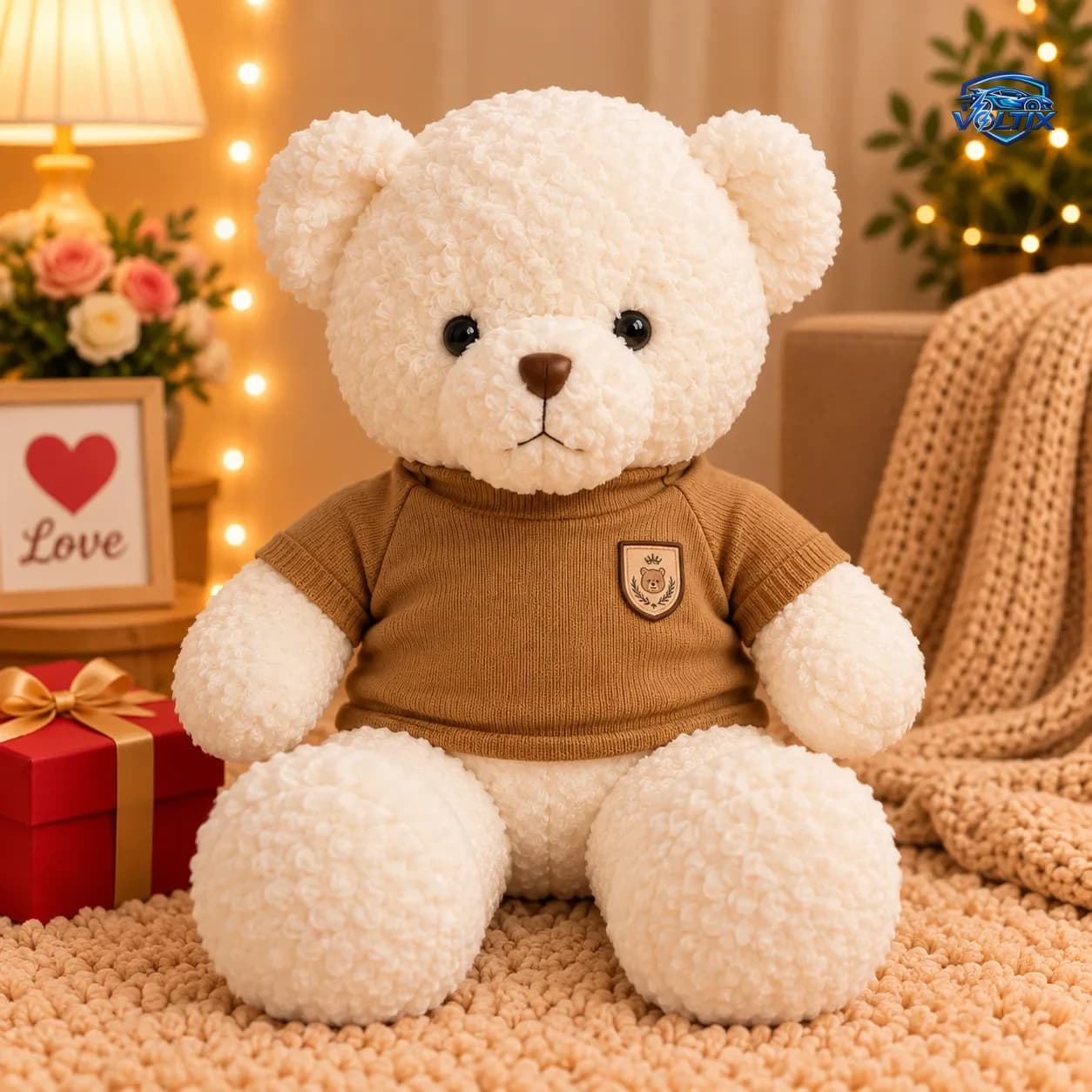🧸💚 دبدوب الحب بالكنزة الأنيقة – 120 سم