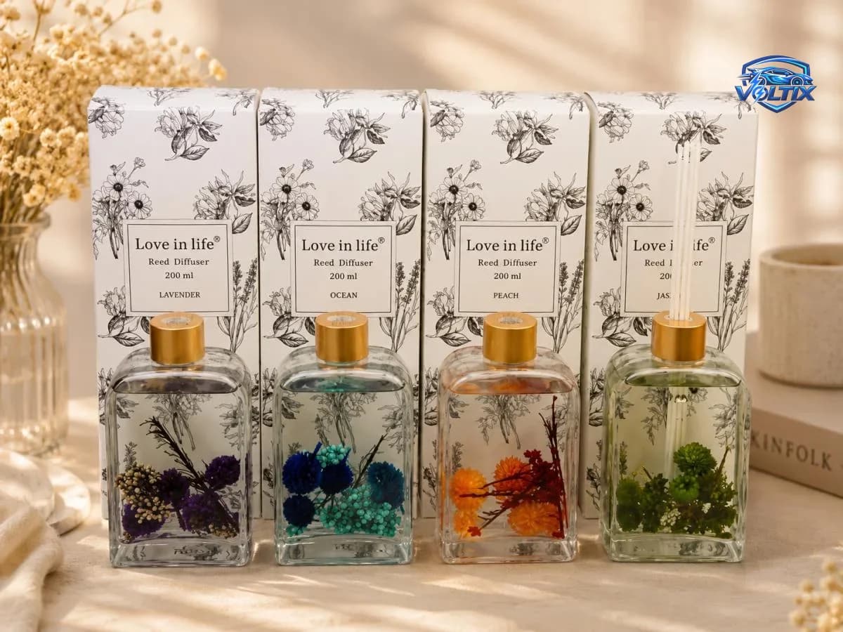 🌿✨ معطر منزلي بالعِيدان – Reed Diffuser