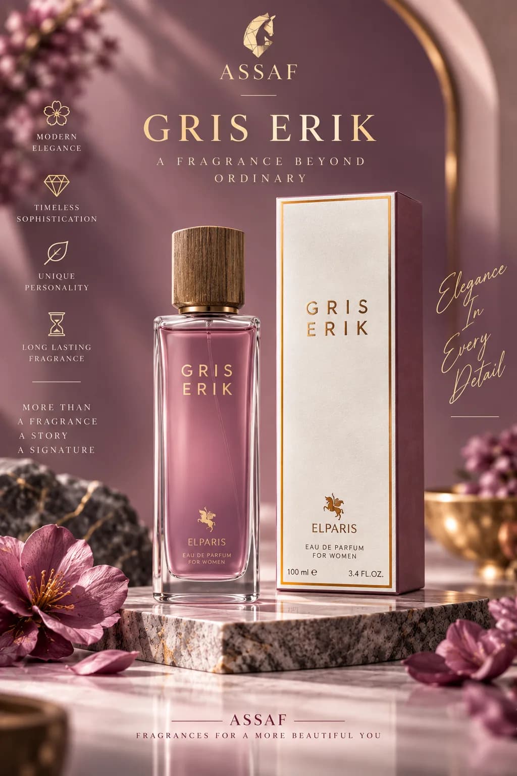 عطور ASSAF النسائية 🌸Assaf Gris Erik